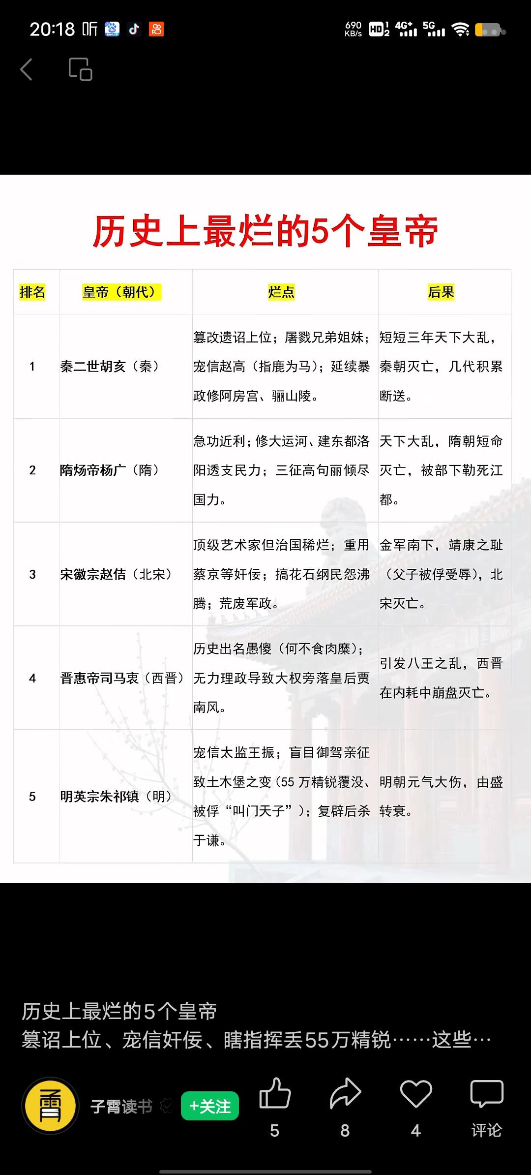 要说史上最烂的皇帝，秦二世胡亥绝对算一个。他本没机会当皇帝，靠赵高篡改遗诏上位。