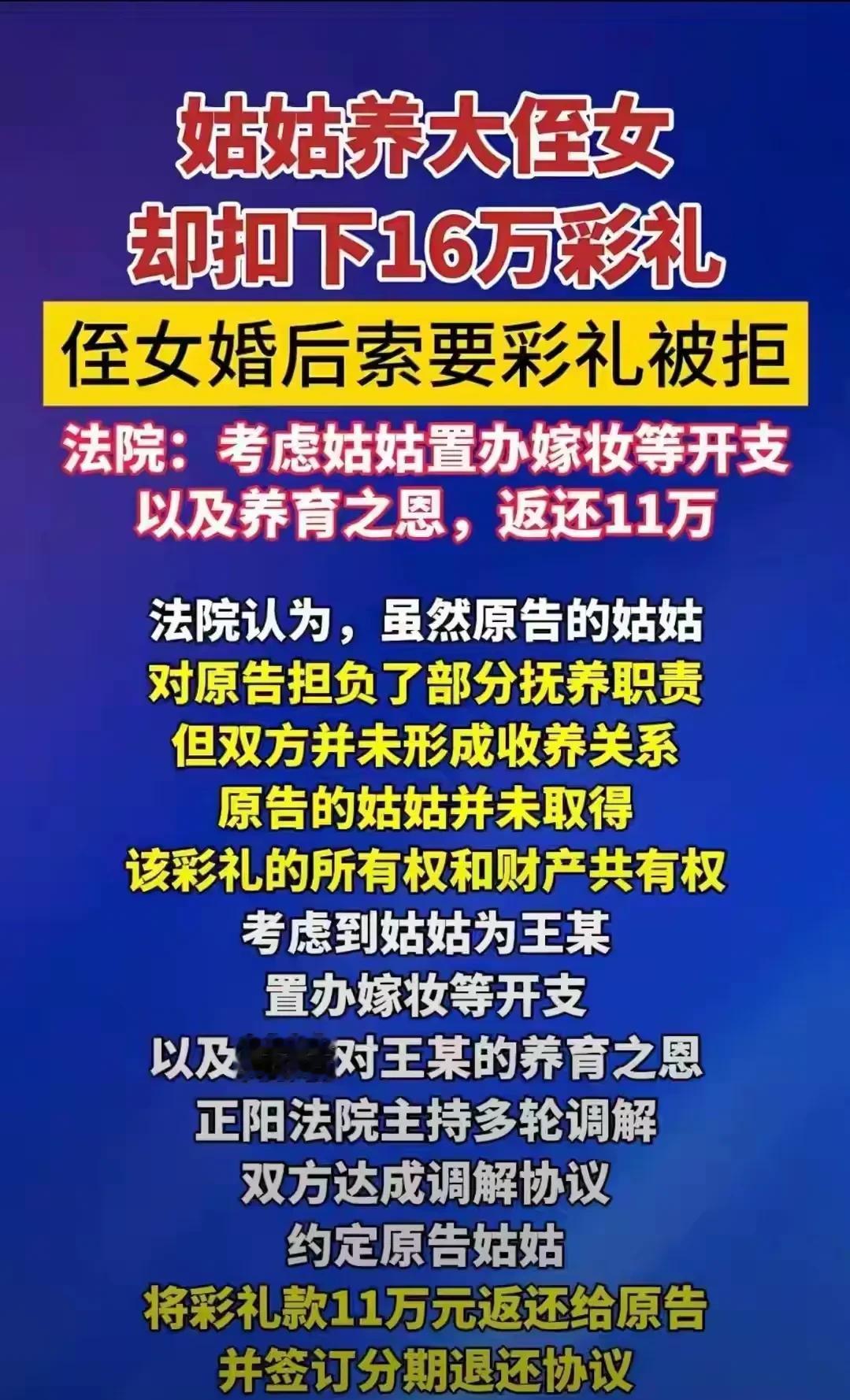 "领完奖状就成了被告！"5月17日安徽商报报道，河南驻马店，女子自幼被姑姑抚养1