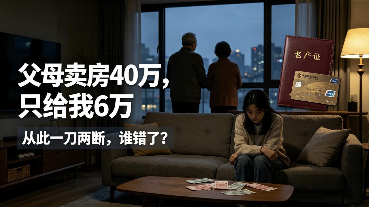 看到一个特别扎心、真实到窒息的家庭故事。网友投稿：爸妈偷偷把家里房子卖了40万