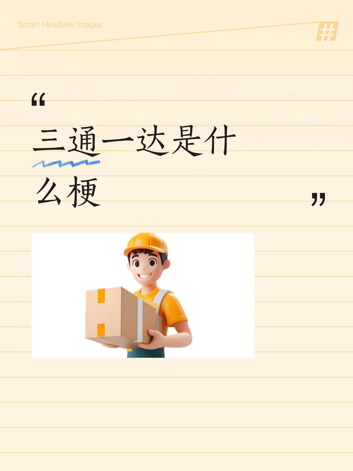 “三通一达”梗：从快递到多元解读的文化映射“三通一达”最初是中国民营快递行业