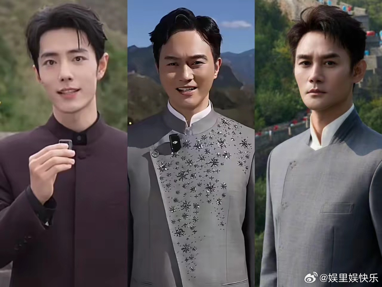 果然央妈镜头就是内娱最大的照妖镜，​就说张智霖，​在这次的央视国庆晚会上，居然看起来并不比王凯和肖战