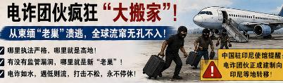 最近电诈团伙正在疯狂“大搬家”。5月27日中国驻印尼大使馆及多个驻外总领馆联