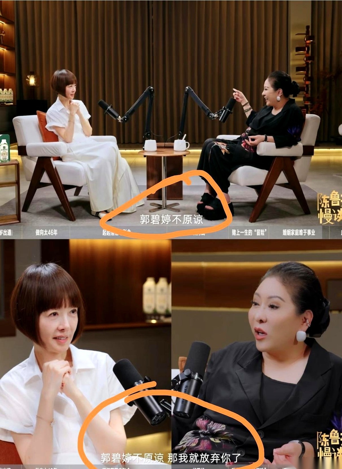 向太陈岚坐在鲁豫节目的沙发上，连亲儿子向佐的面子都没打算留。整场采访的火药味，起因非常直白：四十多岁