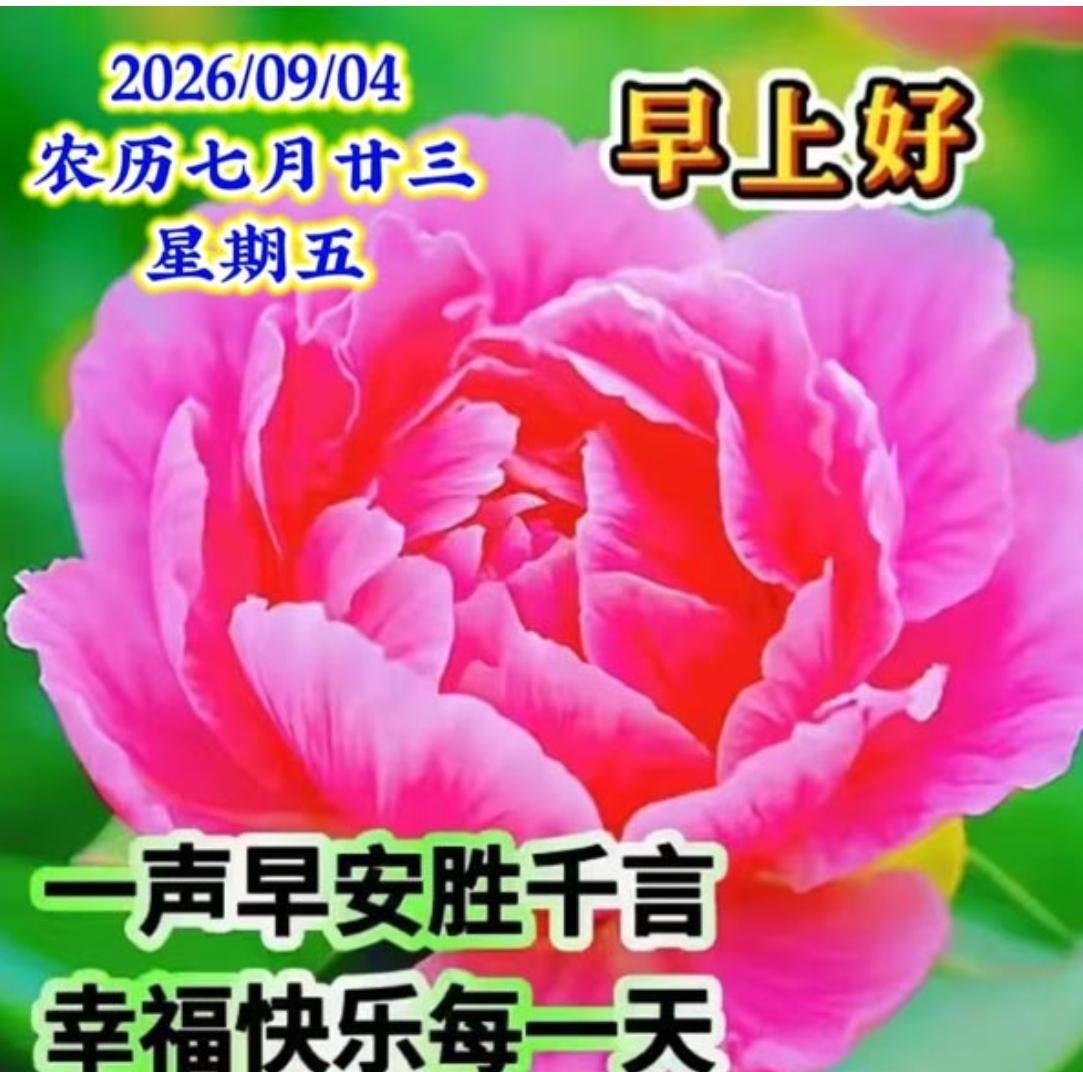 夜去晨来又一天，清晨祝福送身边；言语不多友情在，健康快乐每一天；一句早安