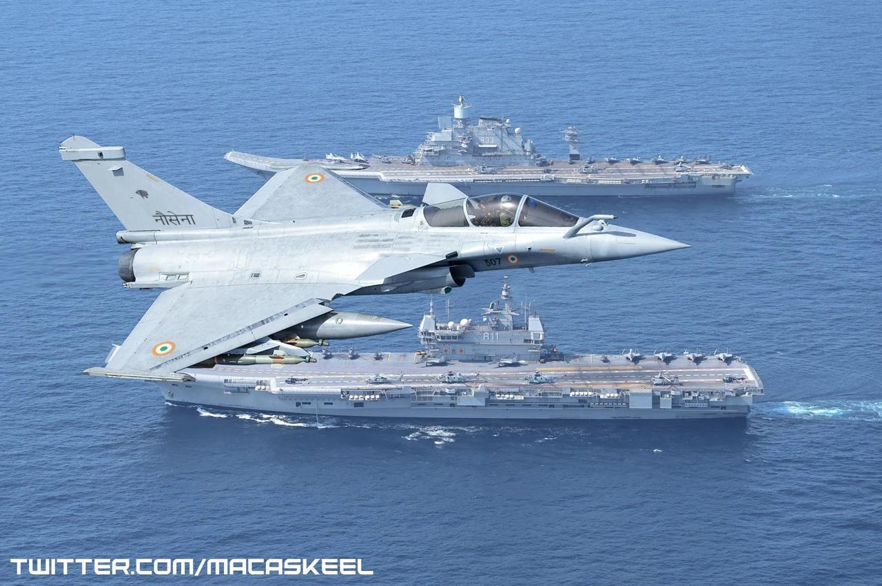 印度海军司令称，印度海军将于2029年接收首批4架阵风-M舰载战斗机。此前，