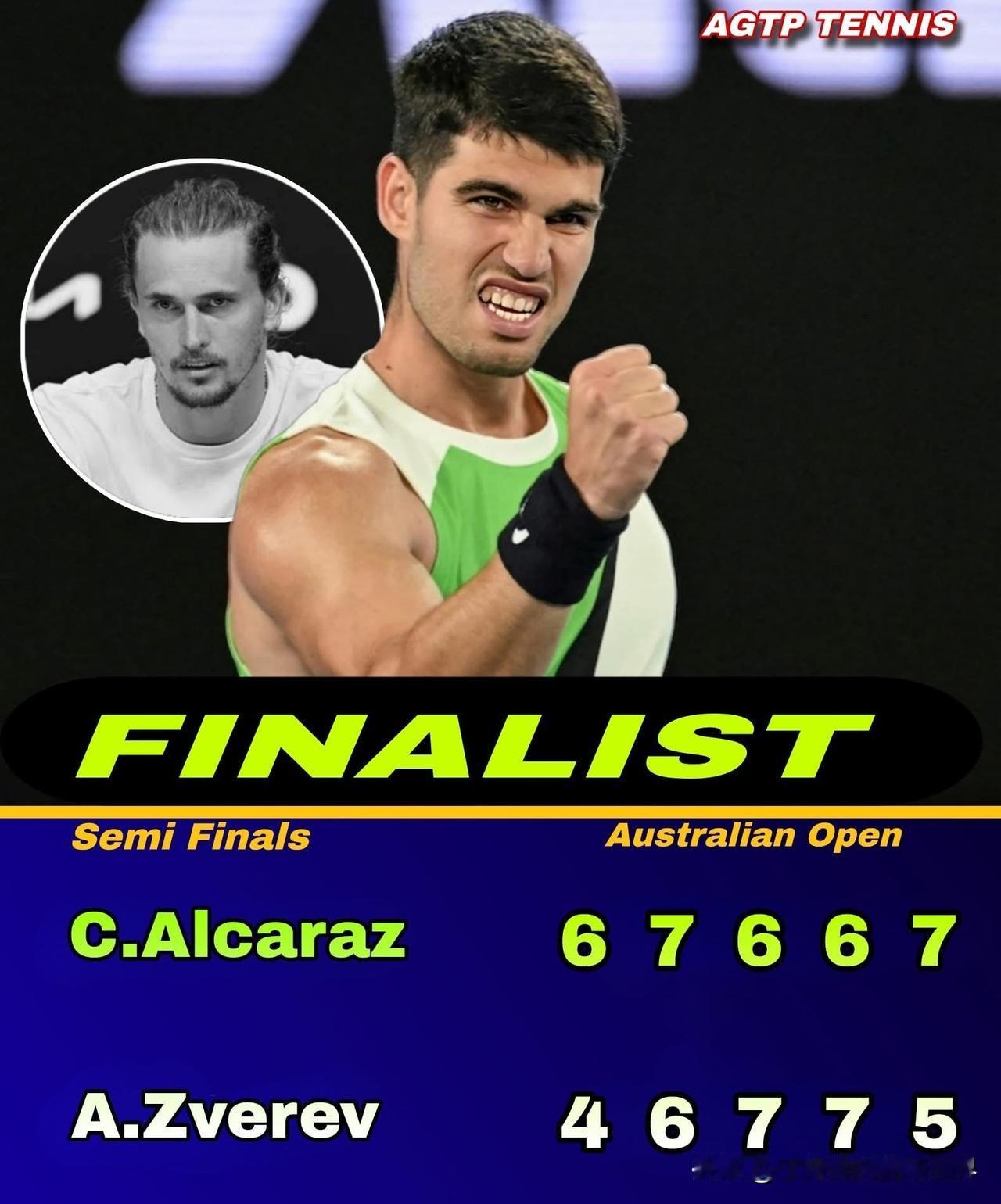 卡洛斯·阿尔卡拉斯职业生涯首次晋级澳网决赛！世界第一名副其实，真的太极限了！