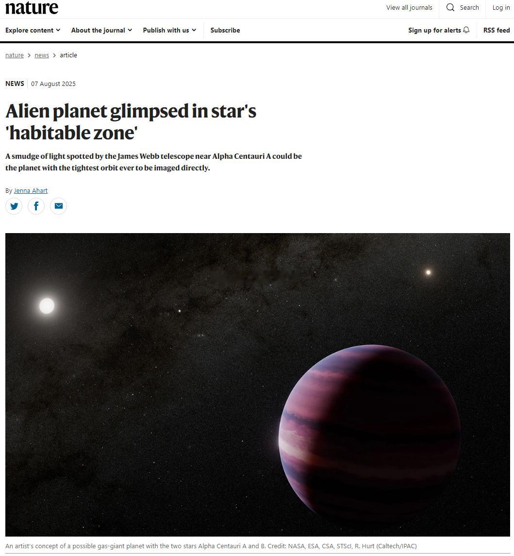 地球附近“三体”星系中观测到宜居带候选行星据英国《自然》杂志网站8月7日