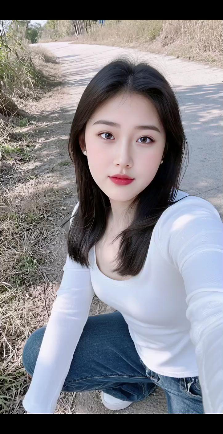 清纯甜美简约穿搭耐看型小姐姐微胖女生