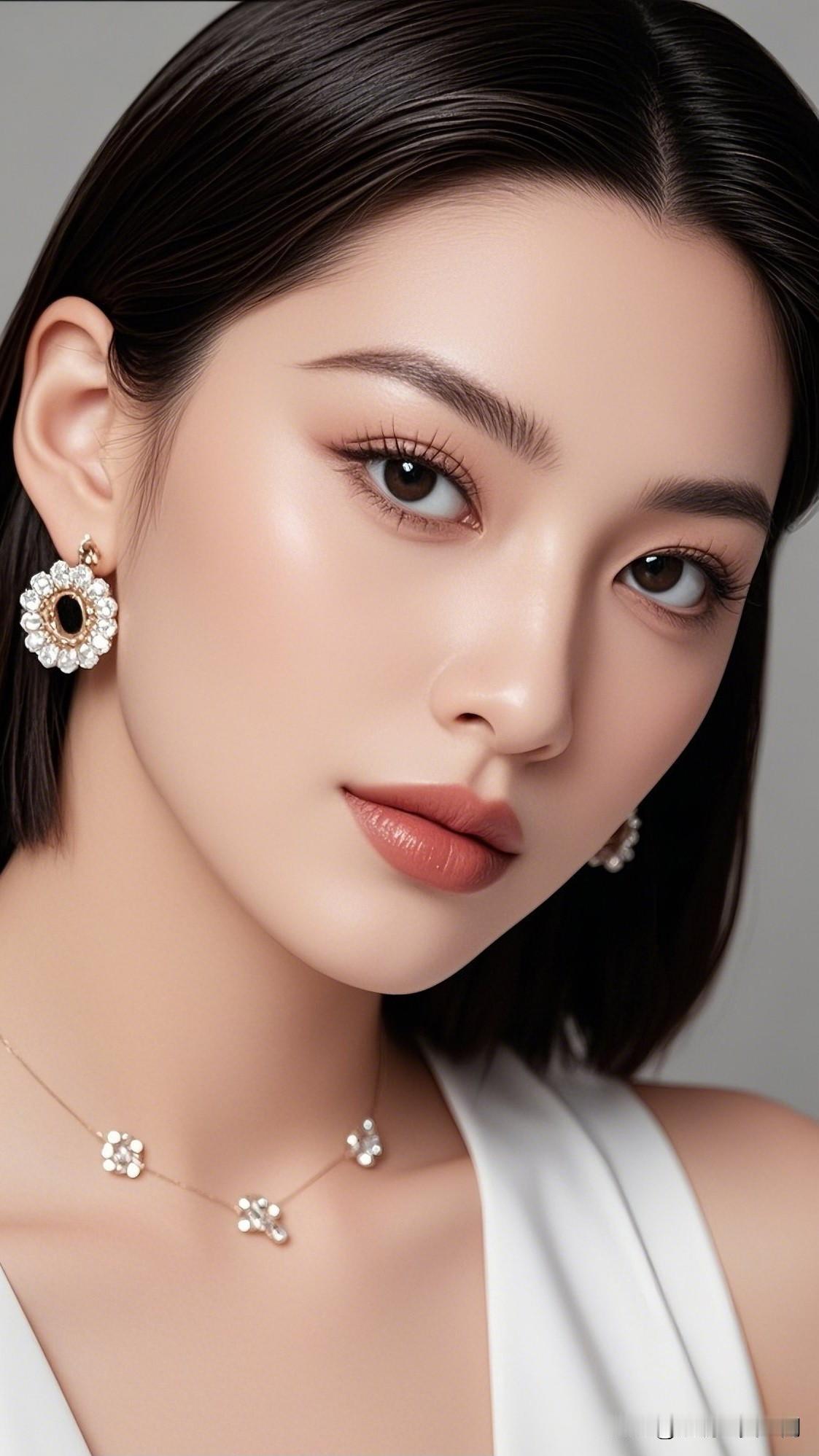 玉人如花，珠光似月。什么样的女人最有吸引力优雅气质，闪耀耳环与项链，完美搭配！