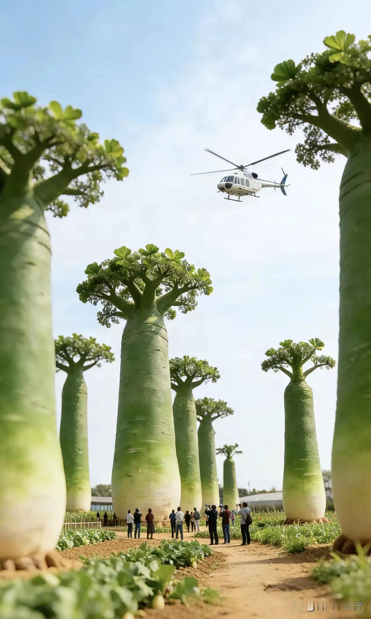 18年前，广东湛江合作社负责人林荣振从马达加斯加引进猴面包树，在麻章区种了约10