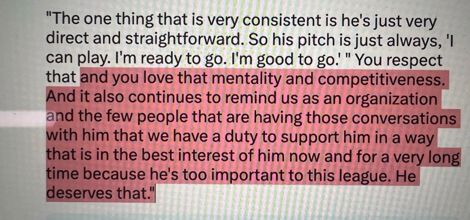 队记:文班亚马说服马刺队允许他上场的说辞询问米奇·约翰逊，文班亚马为了说服马