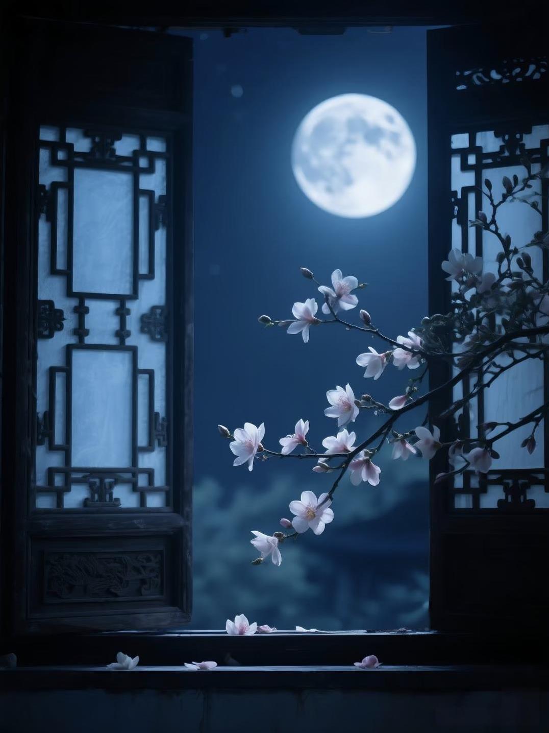 #分享韵美诗词#《七律·中秋望月》/马进鹏玉轮高挂照寰瀛，万里清辉一色明。