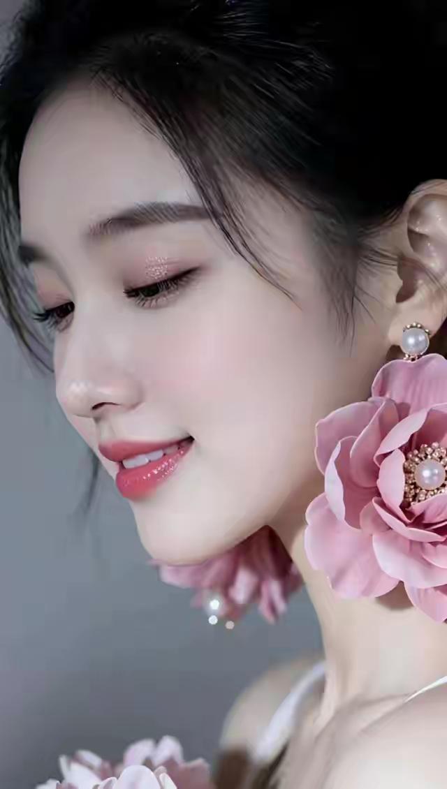 这朵花耳环好美啊！