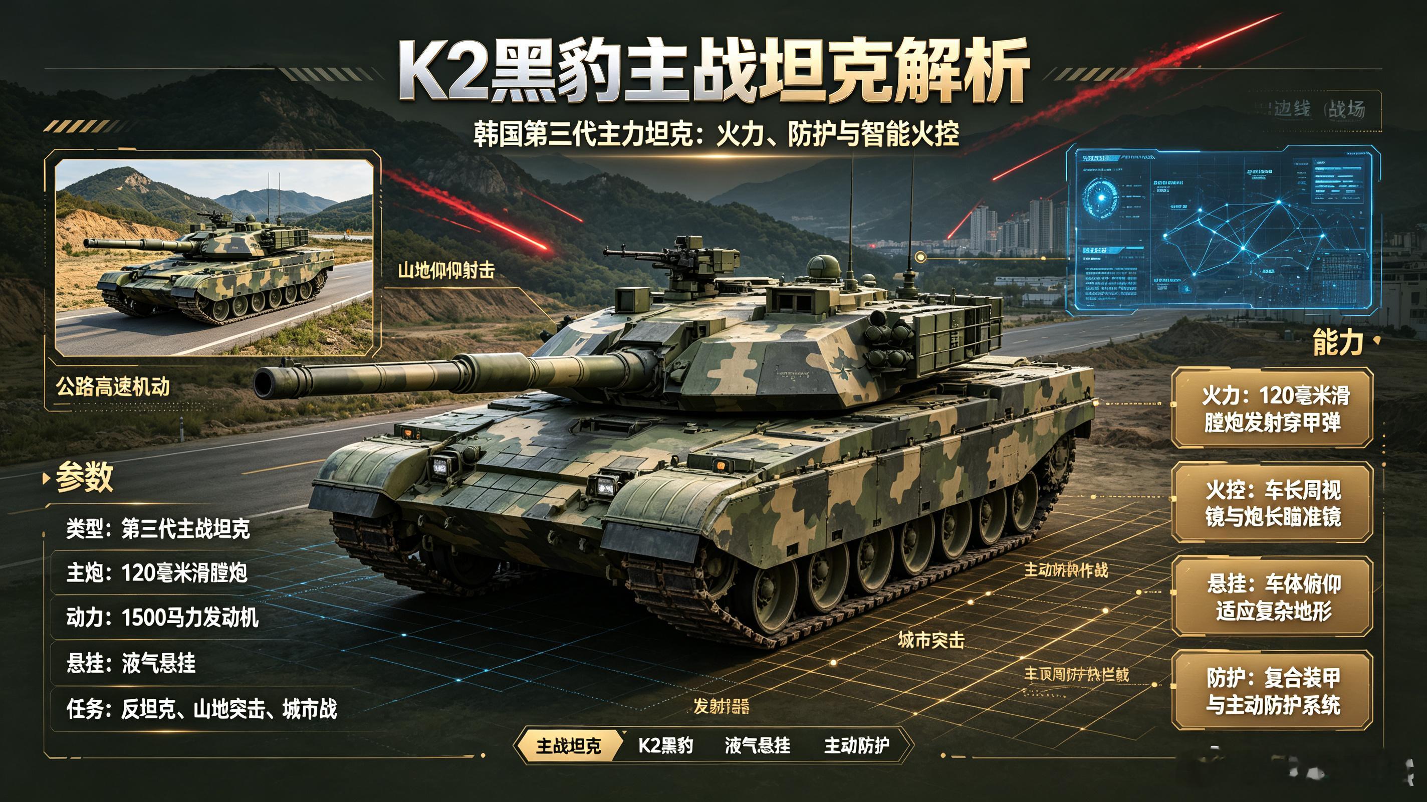 每天认识一件兵器——K2“黑豹”主战坦克今天聊聊韩国军工的“野心之作”——K2“