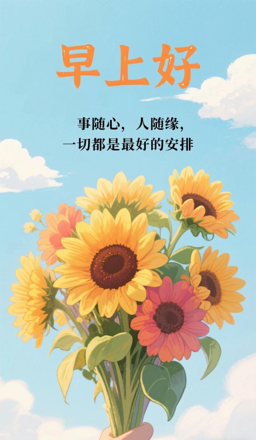 分享早上的祝福语晨光洒进院儿，清风拂着面，早起的日子满是舒坦。愿大伙儿晨起有暖意