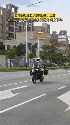 小身材大能量，骑摩托车的那个她余乐愚乐火了，一个女生，不高，骑大摩托，大家都