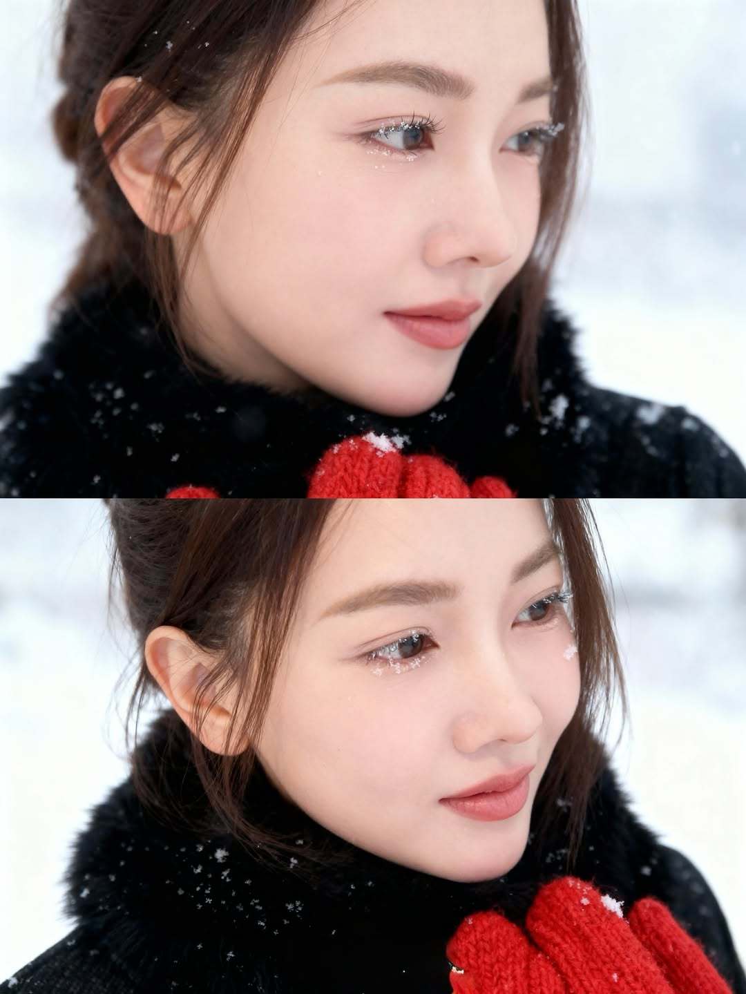 nuneworanuch好美呀，完全是头像级别，特别是撑伞那张要是有全