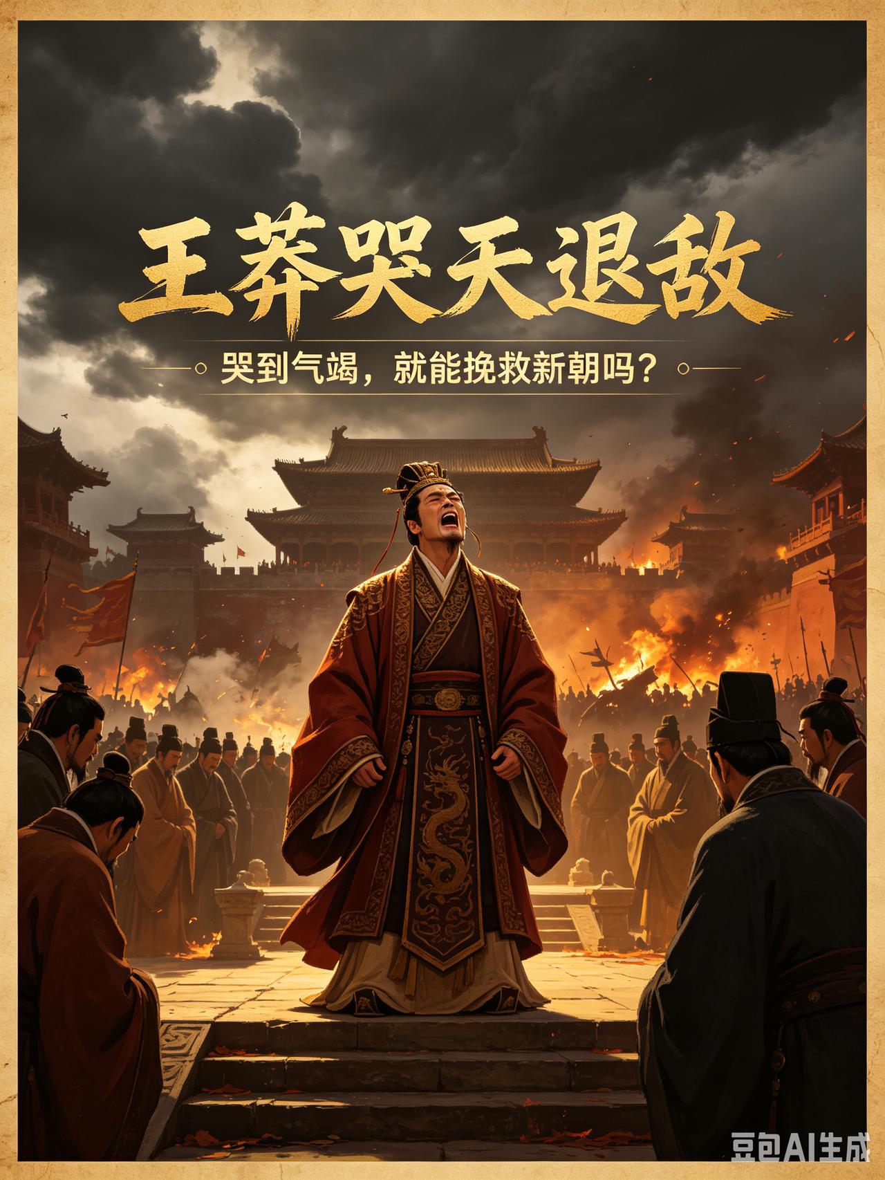 王莽:诸位爱卿，更始军已经打到武关，这可如何是好。崔发: