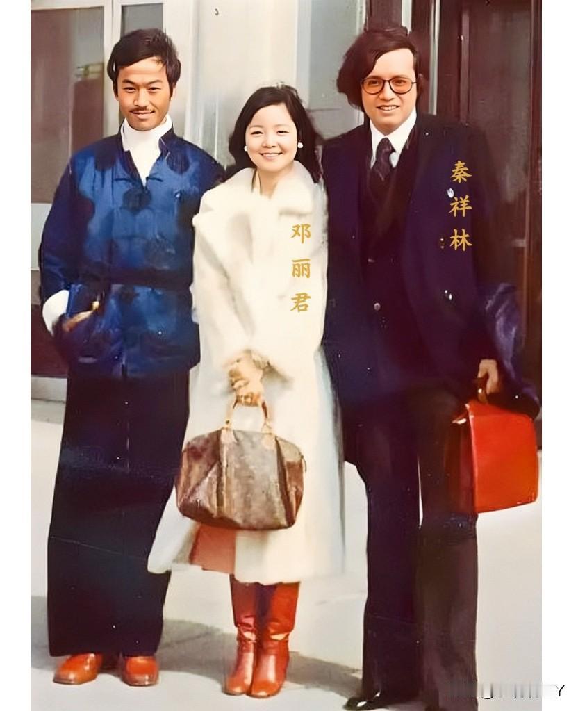 1978年，邓丽君与秦祥林在美国，留下的美好瞬间。那时候邓丽君25岁，秦祥林30