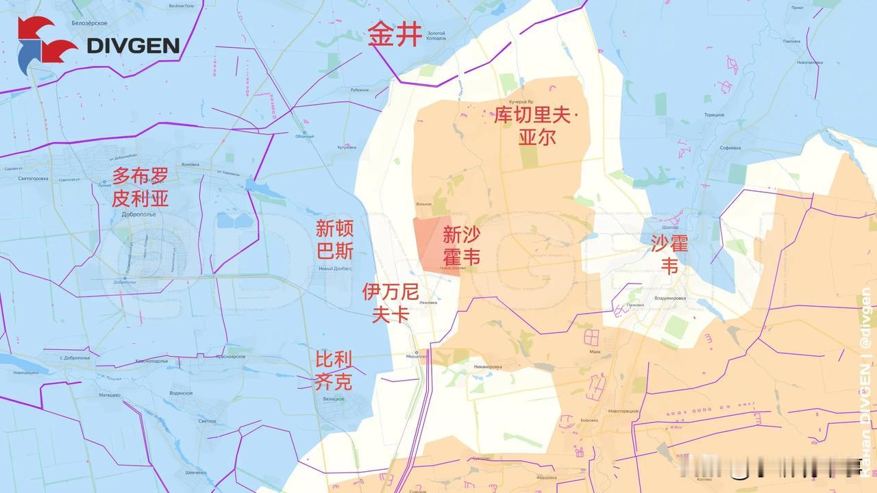 9月28日箭头社更新俄乌战报：图一：俄军完全控制了新沙霍韦村。图二：扎里