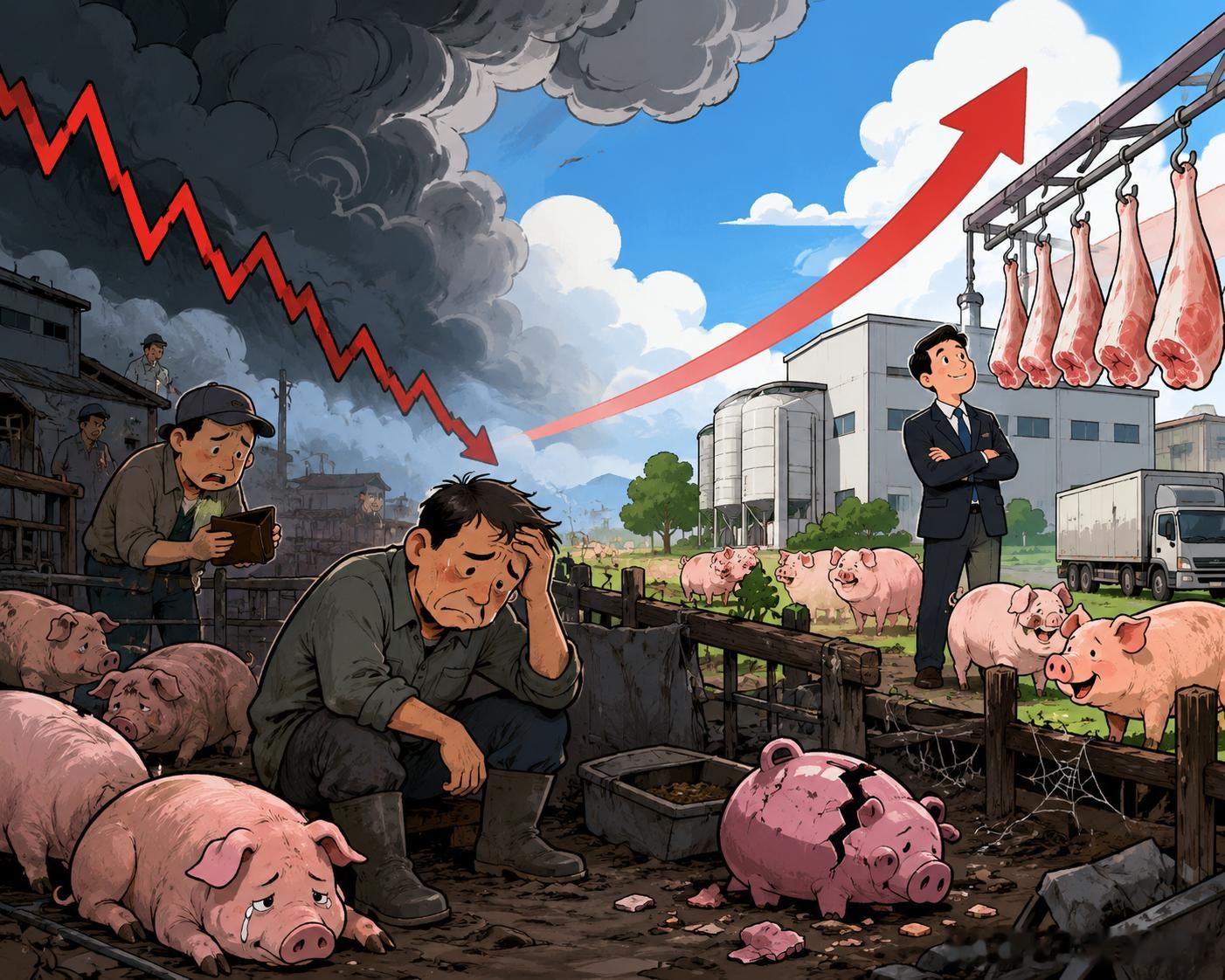 9元猪价逼出现金极限，高盛押注中国猪周期反转猪肉价格跌得越狠，资本市场反而越盯着
