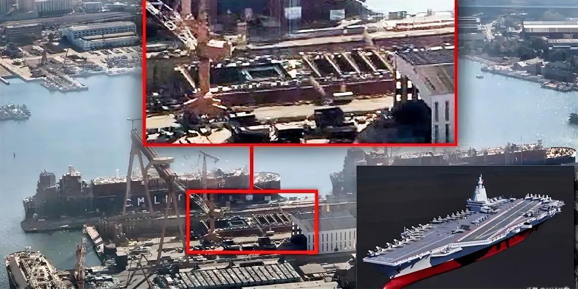 【004型核航母雏形初现，中国远洋海军即将迎来“心脏”飞跃！】近日，多方信息显示