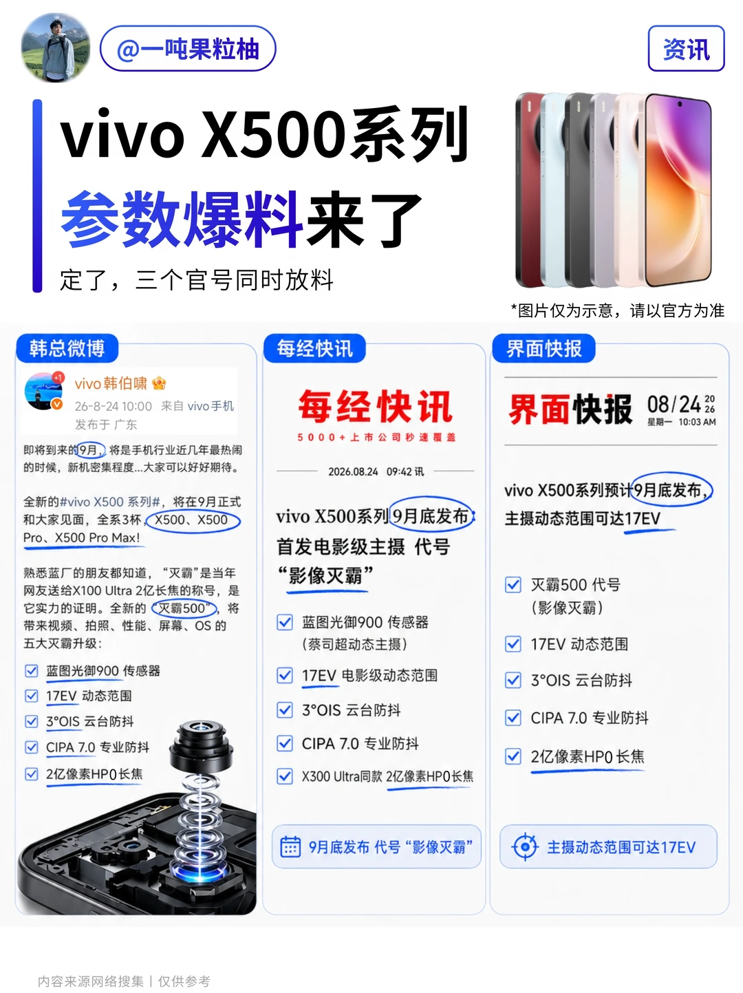 vivo X500全系列爆料来了，定档九月底！