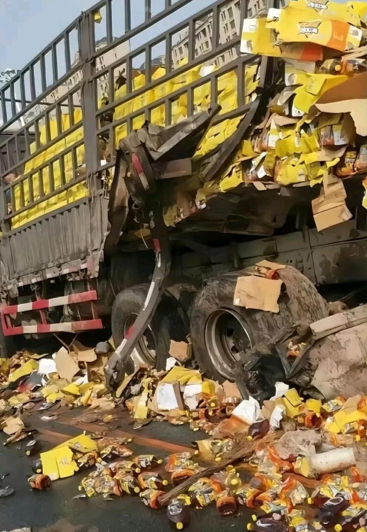 掉了四百箱，热心村民捡出来成了四百零一箱