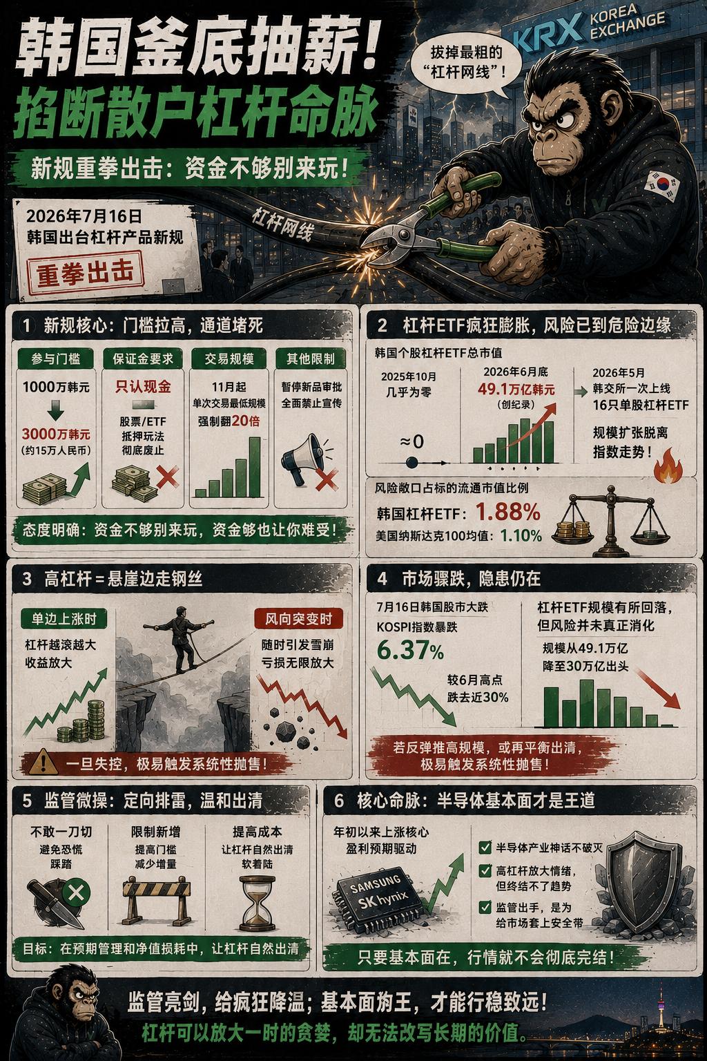 韩国金融监管部门最近干了一件釜底抽薪的事。他们强行拔掉了股市投机客手里最粗的那