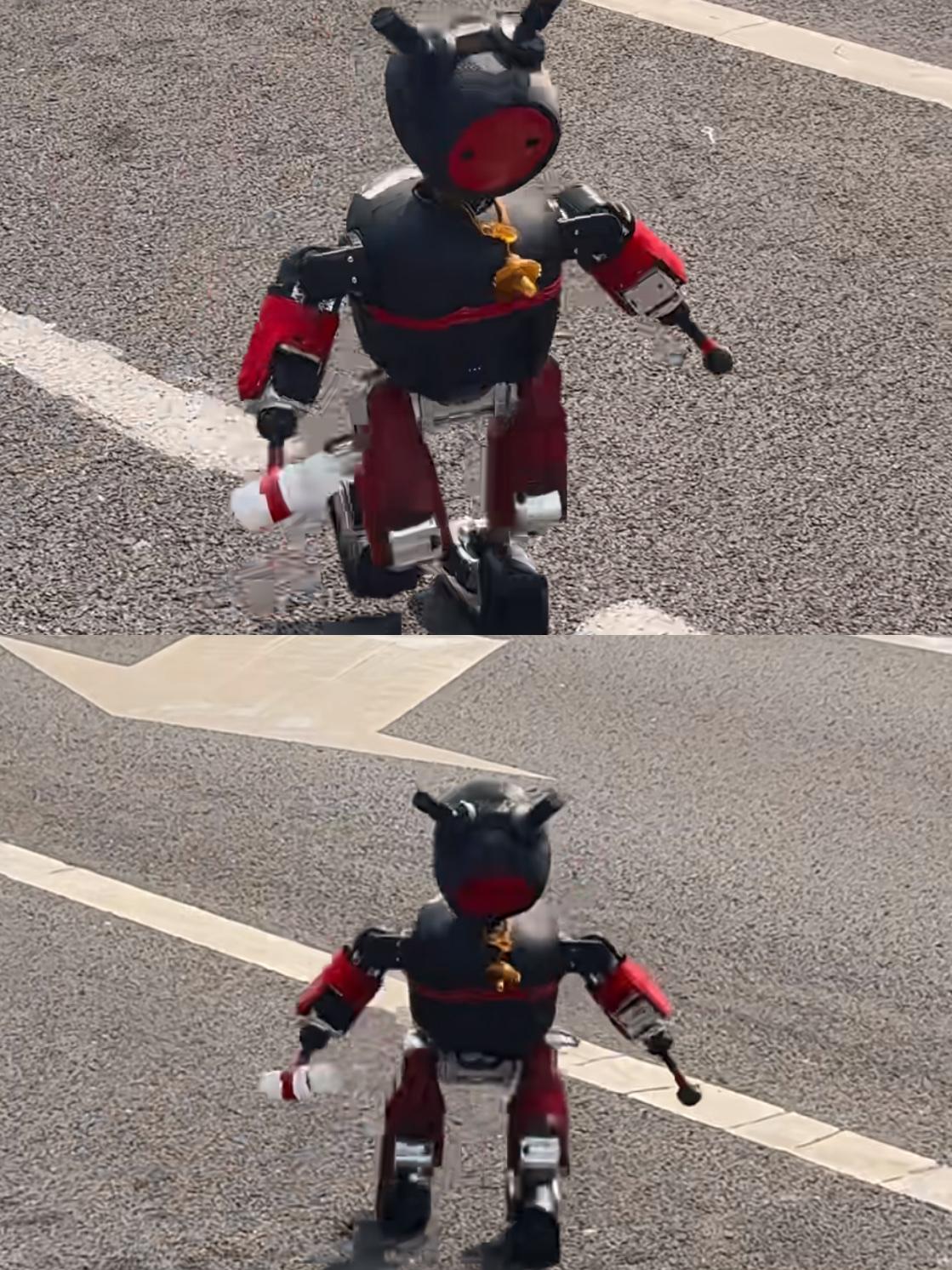 机器人半马倒数第一，手里还攥着个奶瓶。我一开始也笑喷了，后来知道真相，鼻