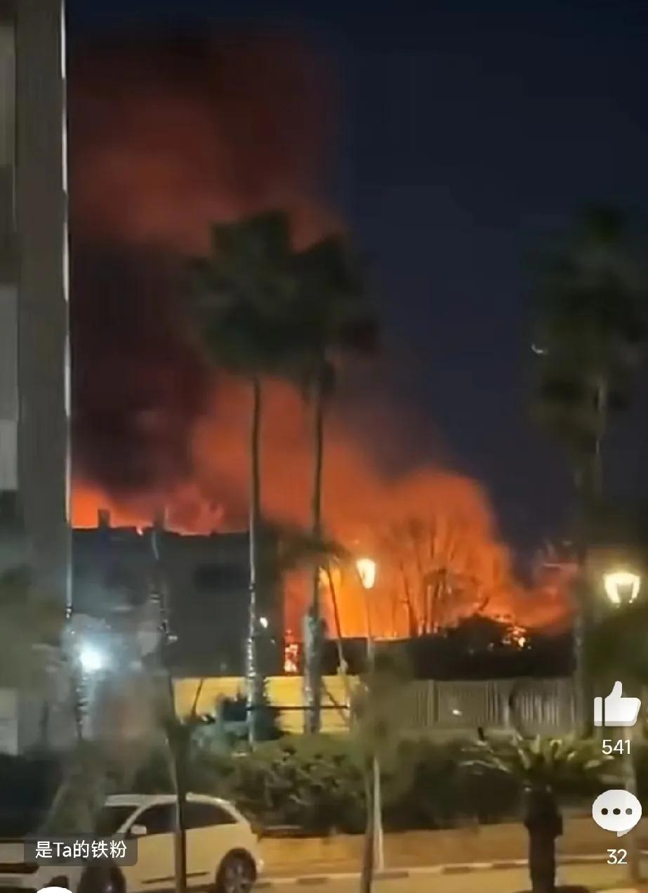 昨天晚上真主党也上分了。真主党发射的一枚重型火箭弹，直接打进了哈里亚市区，一