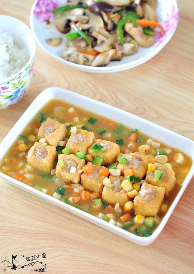 你没见过的豆腐吃法, 集美观、营养、鲜味为一体, 不学后悔