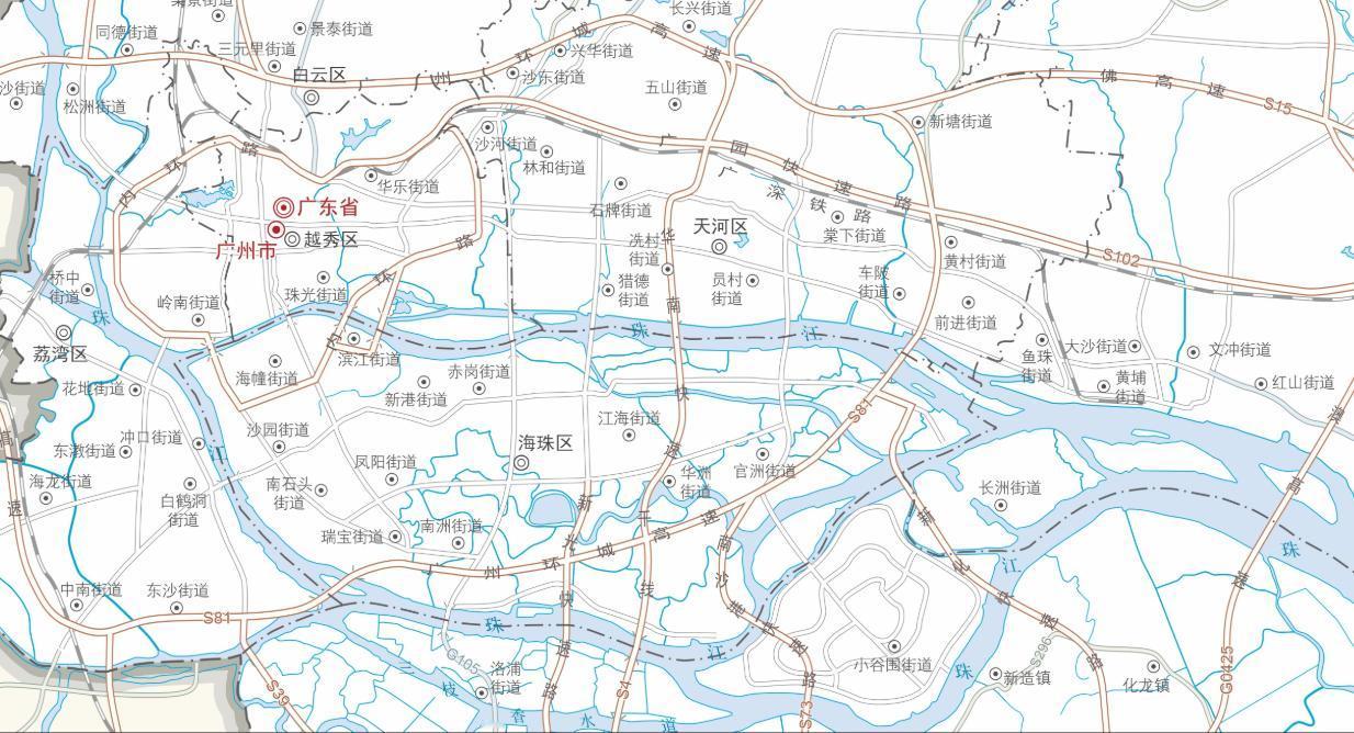广州的珠江形状可谓得天独厚，一动一静方便了广州规划景观河段和通航河段。广州的珠江