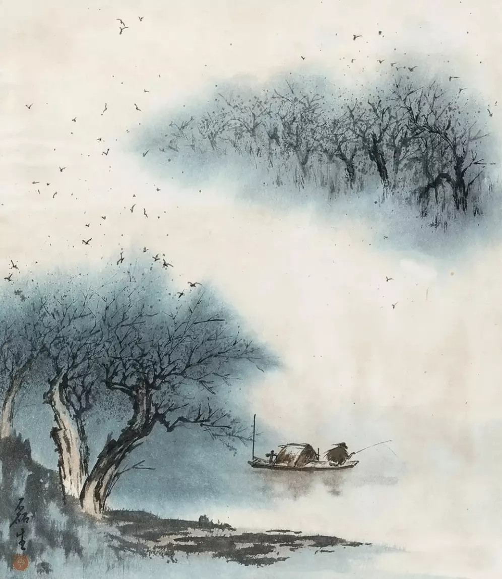 黄磊生(1928—2011)台湾著名画家，师承岭南名家赵少昂，山水画气势磅礴，博