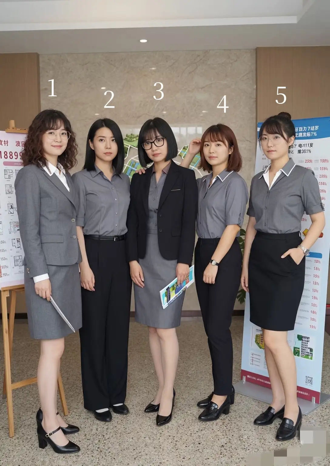 公司五个单身女同事，让你选一个做老婆，凭你的审美看，你喜欢哪个？