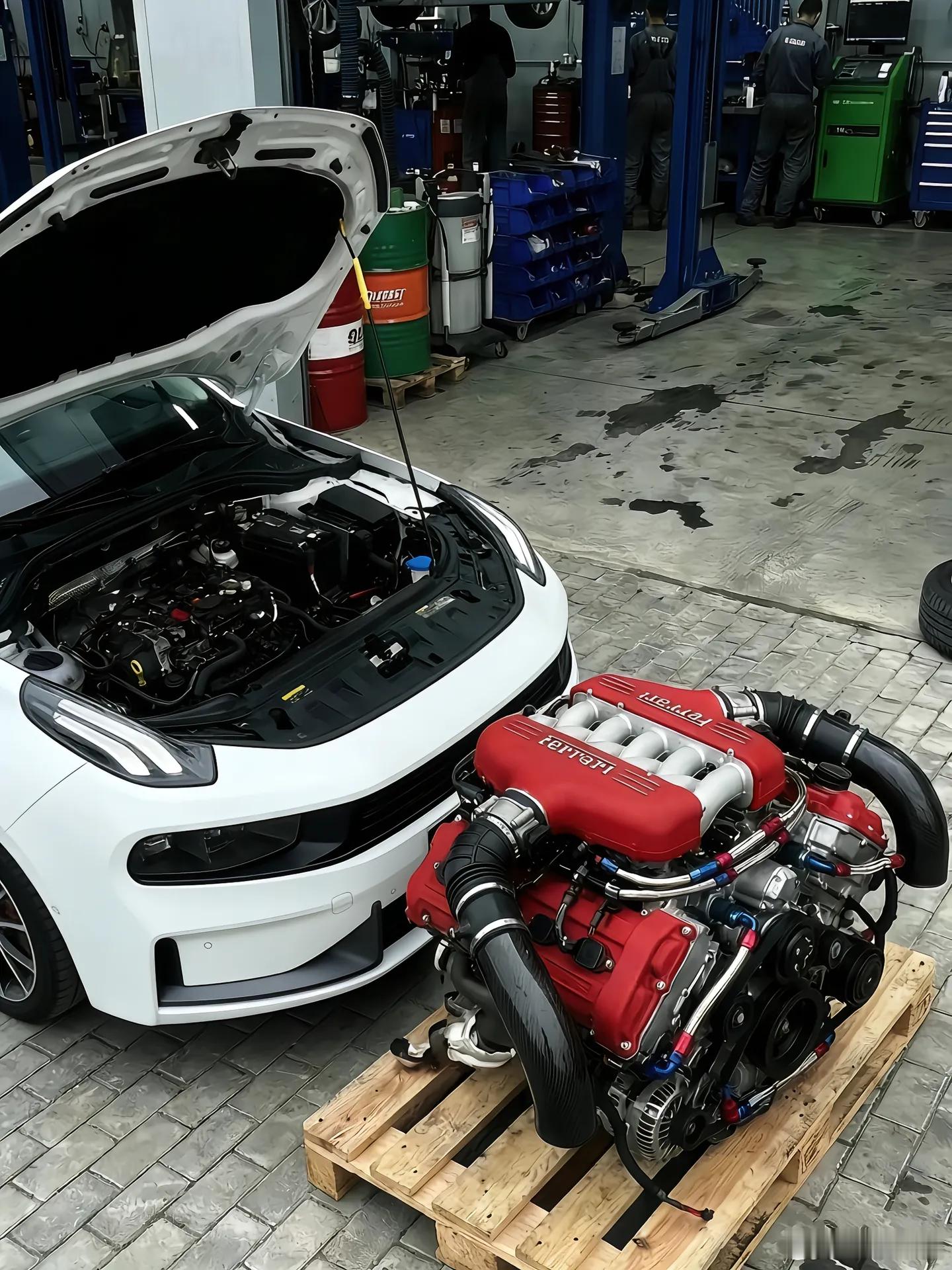 貌似有的车主抬机头了，移植了法拉利V10，🐮发动机领克极氪领克03领克03+领