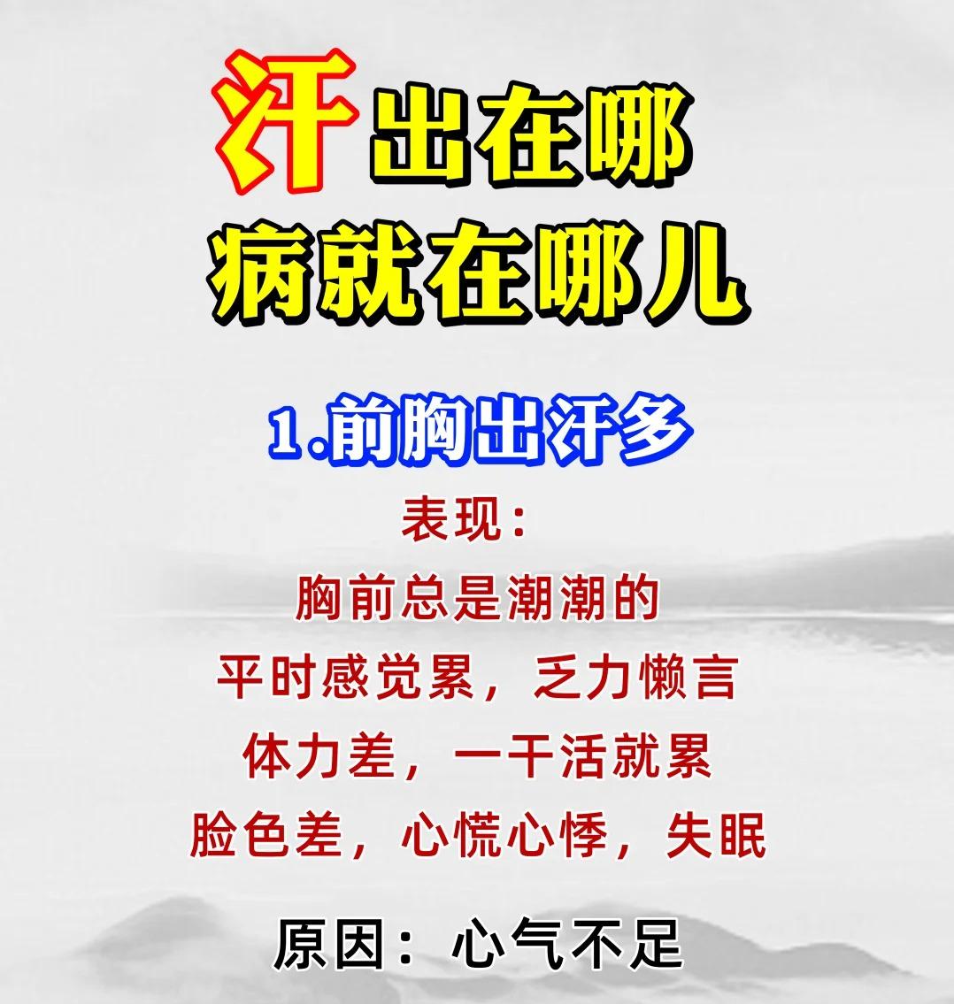 汗出在哪，病就在哪儿！