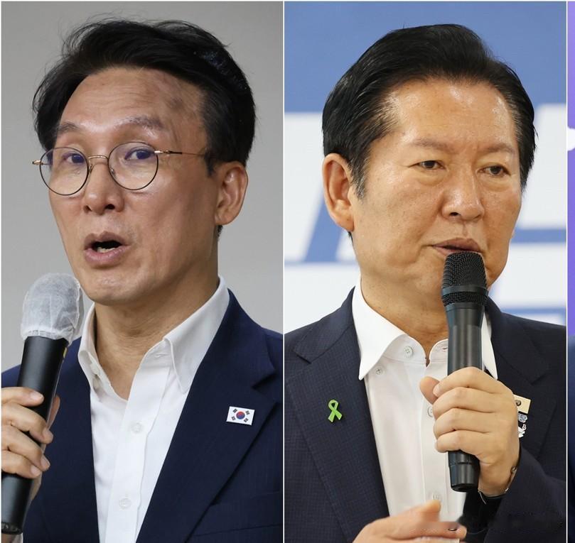 7月28日，韩国共同民主党党首竞选首轮地方投票正式开打，三大候选人奔赴各地全力冲