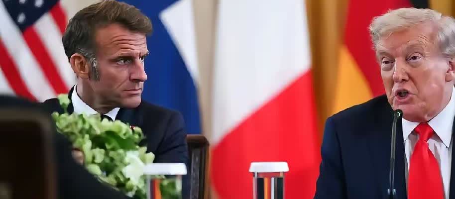 马克龙拒不下桌！​白宫美乌欧会议开到一半，法国总统马克龙突然甩出一句