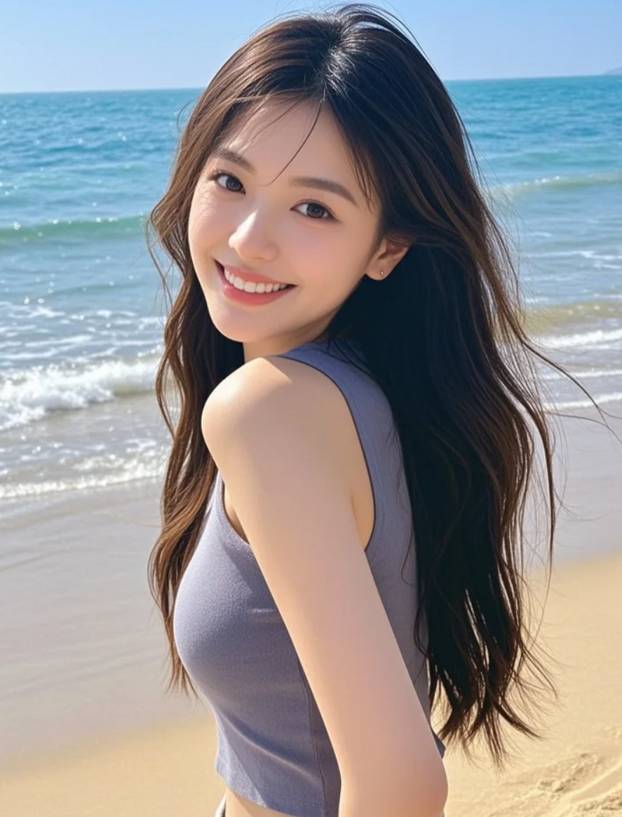 海边漫步，邂逅最美的自己与最蓝的大海