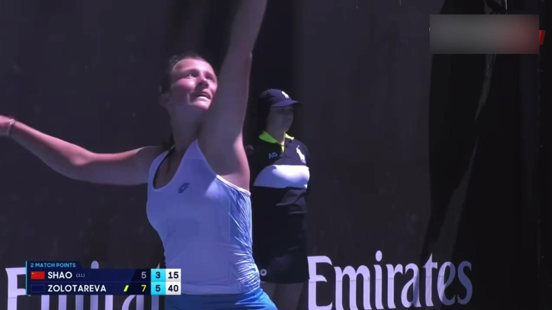 邵羽杉惨败佐洛塔廖娃，青少年女单1/4决赛止步四强