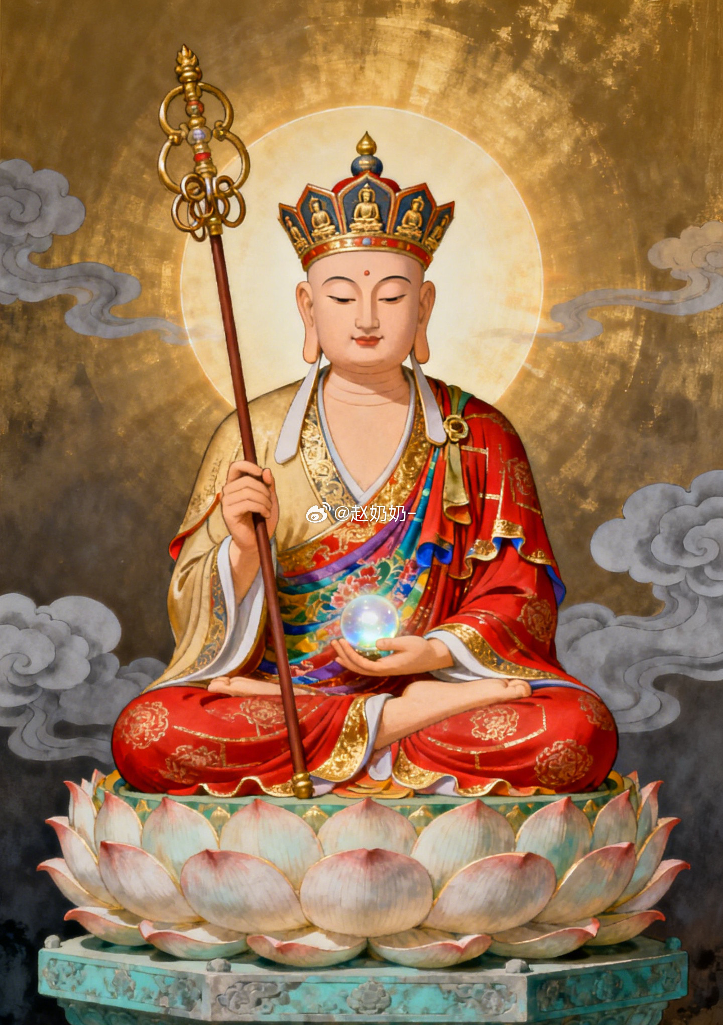 将今日所得的一点安稳，先回向父母亲眷。祈愿地藏王菩萨慈悲摄受，生者减忧，先人离苦