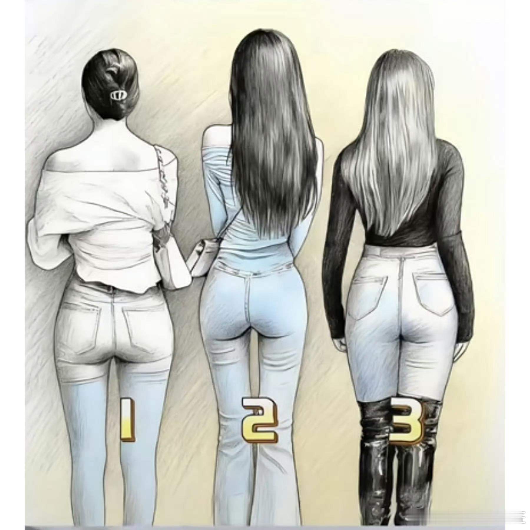 三位美女，你更喜欢哪一类喜欢女性女人​​​