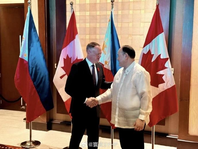 11月4日，据菲律宾媒体报道，近日，菲律宾国防部长吉尔伯特、特奥多罗和加拿大国防