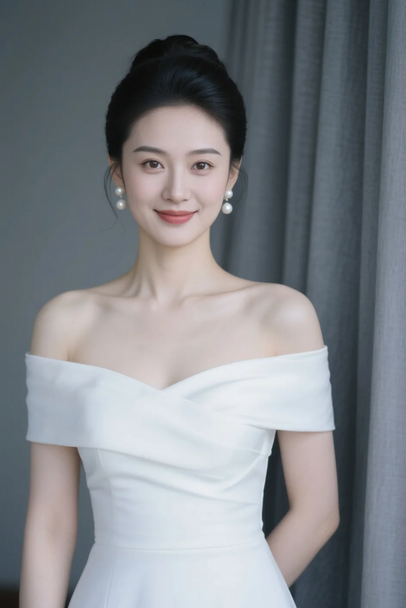 一袭白裙，安静地美成了艺术照