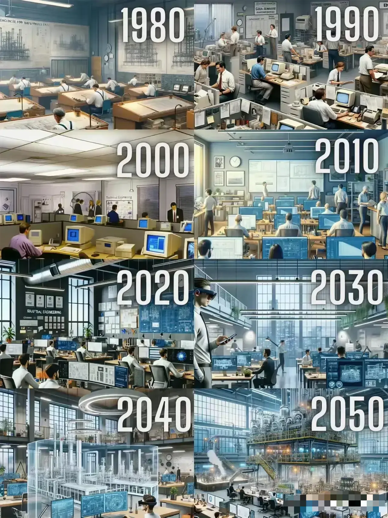 看看办公环境，科技进步的变迁！