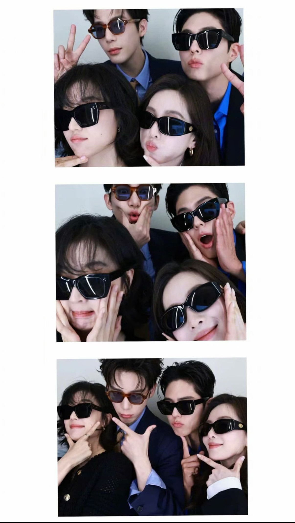 朴宝剑在ins上发了和刘诗诗王安宇孙千的合照还晒了一起拍的人生四格朴宝剑ins晒