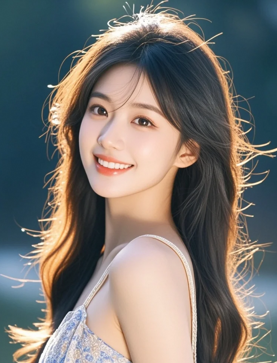 长发与晚风共舞，谱写一曲无声却动人的乐章