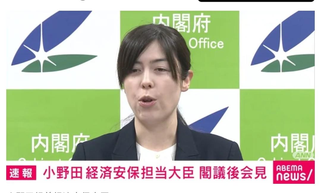 2月3日，在内阁会议结束之后，日本经济产业大臣小野田纪美接受采访，集中回应了日本