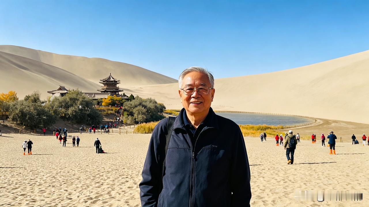 跨过海峡眼见山河，才懂何为泱泱中华国庆假期，在甘肃敦煌，台湾游客霍玉亮游览